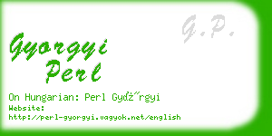 gyorgyi perl business card